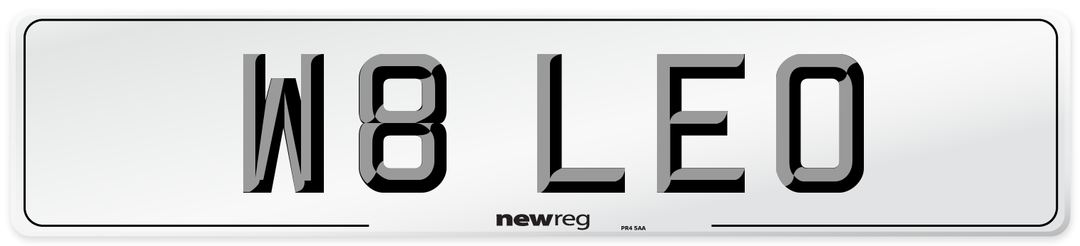 W8 LEO Front Number Plate