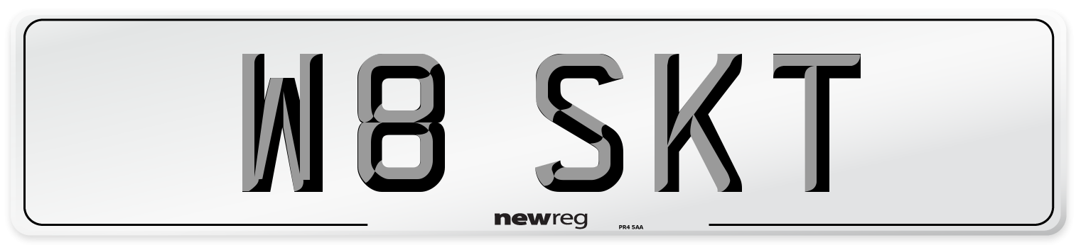 W8 SKT Front Number Plate