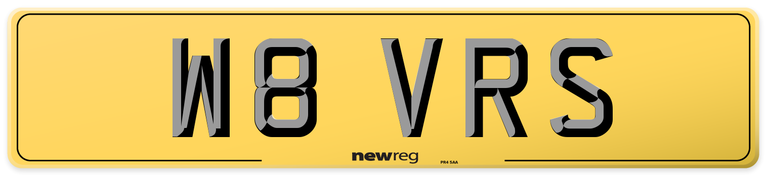 W8 VRS Rear Number Plate