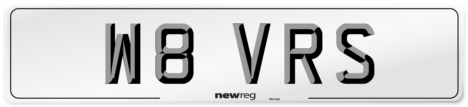 W8 VRS Front Number Plate