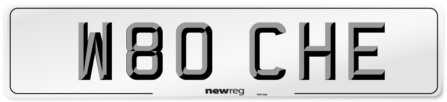 W80 CHE Front Number Plate