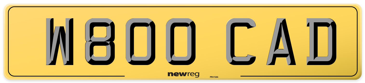 W800 CAD Rear Number Plate