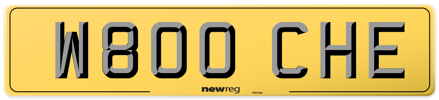 W800 CHE Rear Number Plate