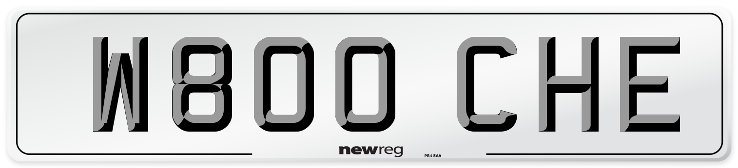 W800 CHE Front Number Plate