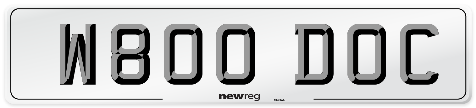 W800 DOC Front Number Plate