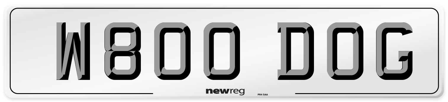 W800 DOG Front Number Plate