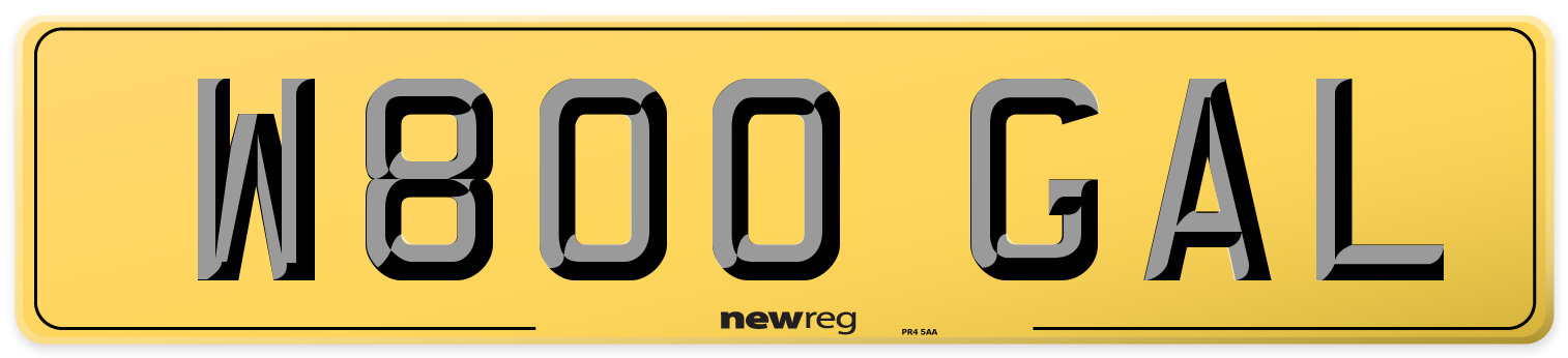 W800 GAL Rear Number Plate