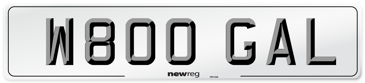 W800 GAL Front Number Plate