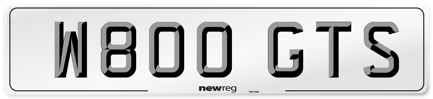 W800 GTS Front Number Plate