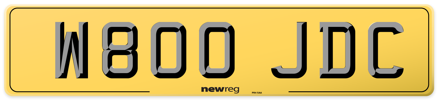 W800 JDC Rear Number Plate