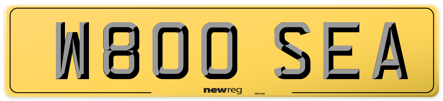 W800 SEA Rear Number Plate