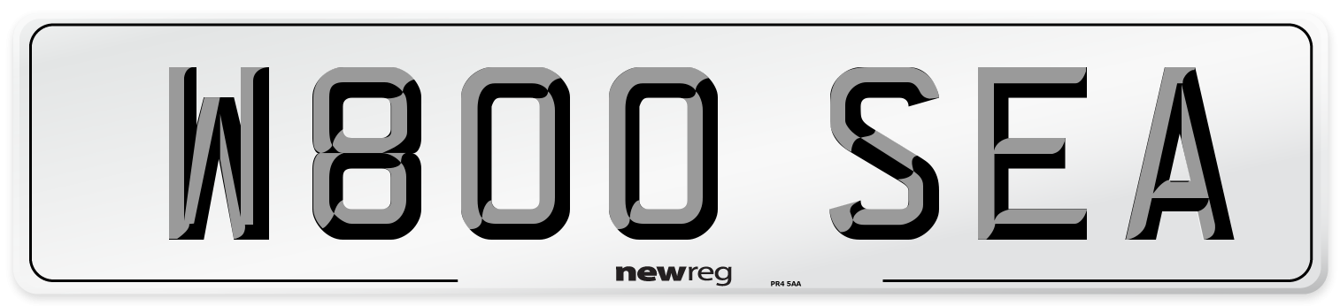 W800 SEA Front Number Plate