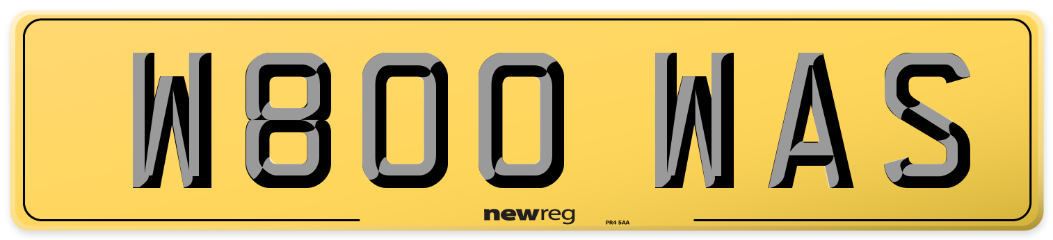 W800 WAS Rear Number Plate