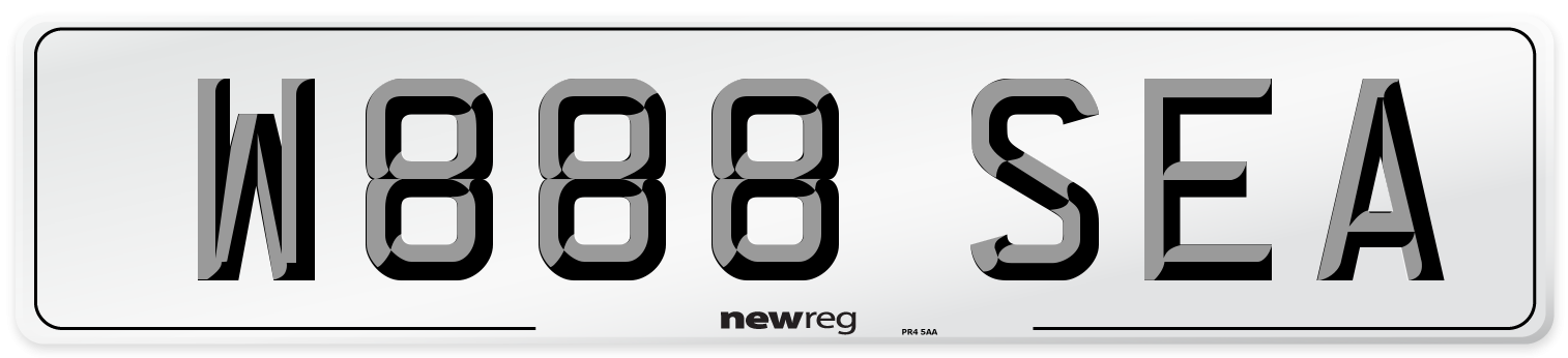 W888 SEA Front Number Plate