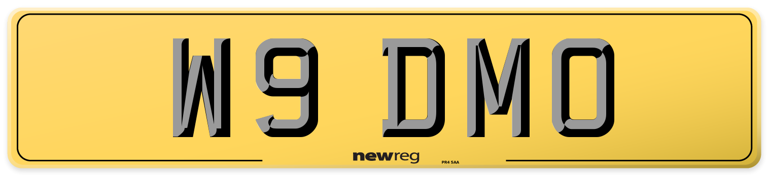 W9 DMO Rear Number Plate