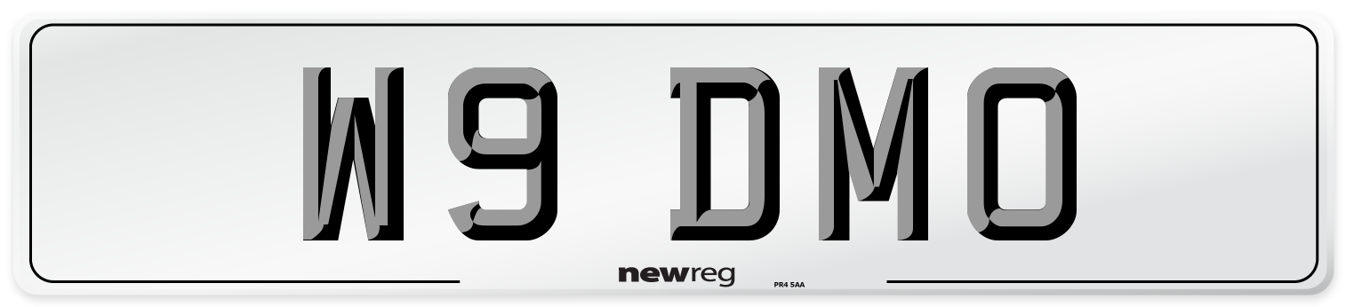 W9 DMO Front Number Plate
