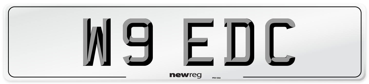 W9 EDC Front Number Plate