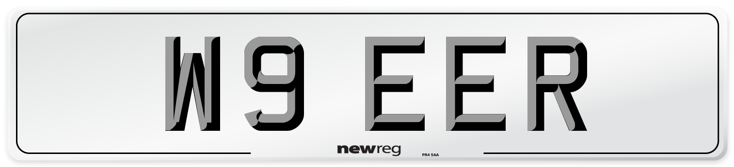 W9 EER Front Number Plate