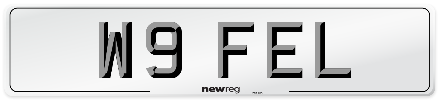W9 FEL Front Number Plate