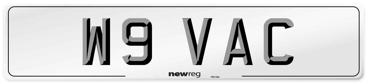 W9 VAC Front Number Plate