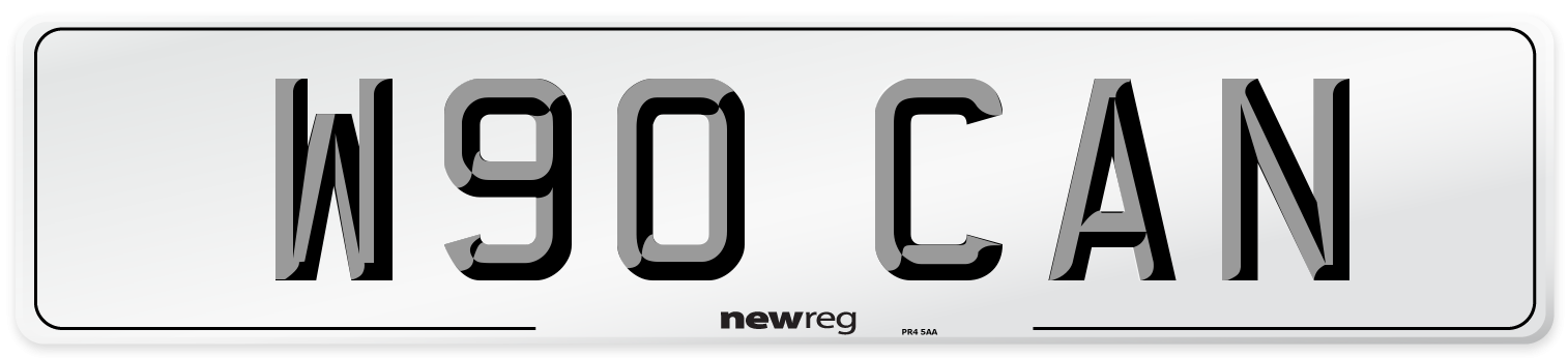 W90 CAN Front Number Plate
