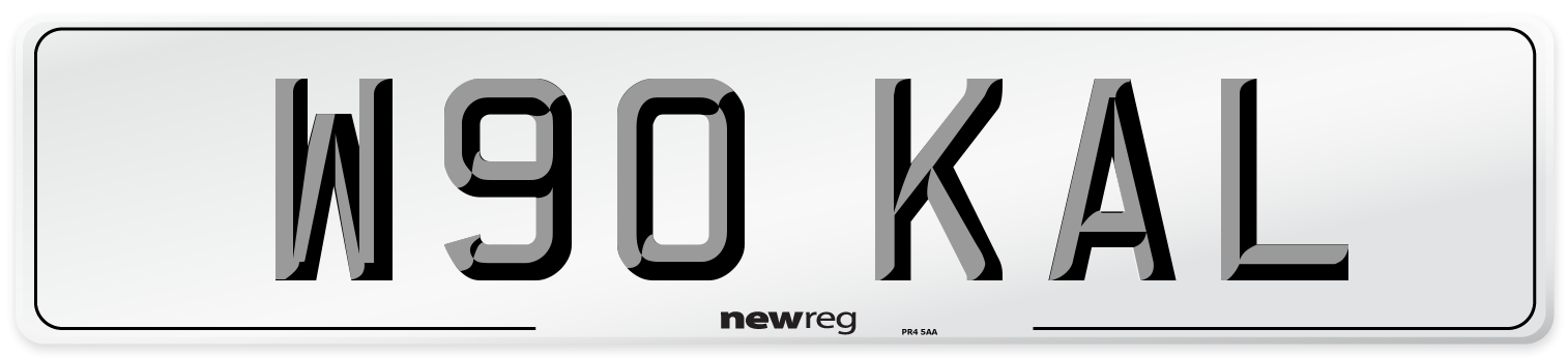 W90 KAL Front Number Plate