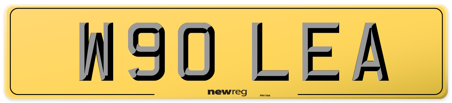 W90 LEA Rear Number Plate