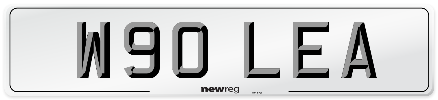 W90 LEA Front Number Plate