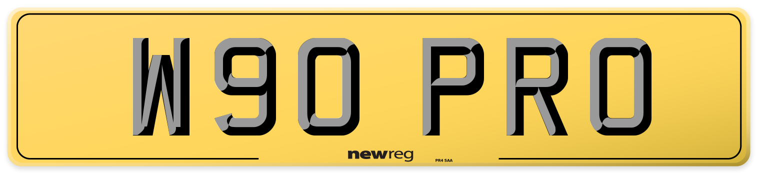 W90 PRO Rear Number Plate