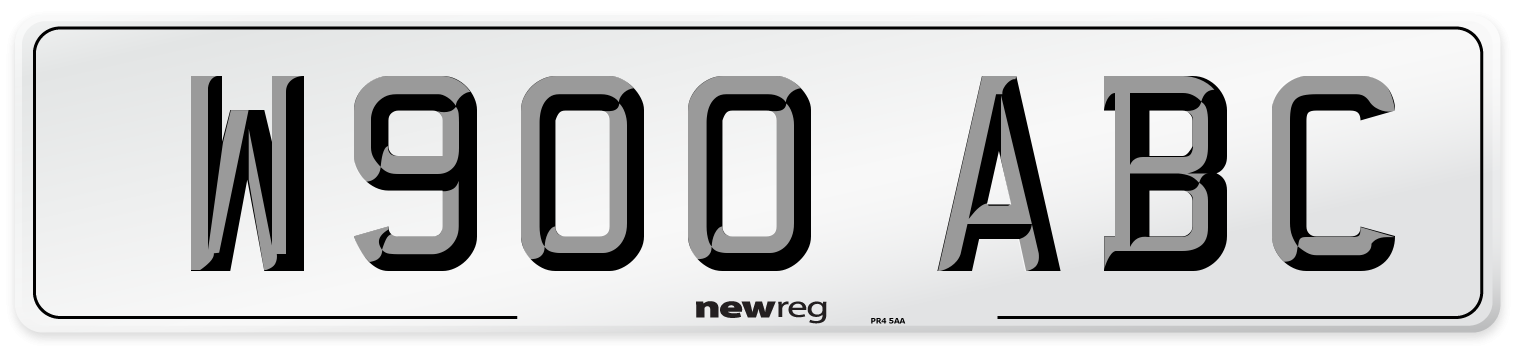 W900 ABC Front Number Plate