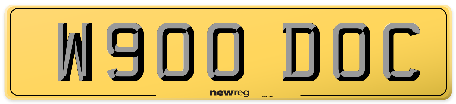 W900 DOC Rear Number Plate