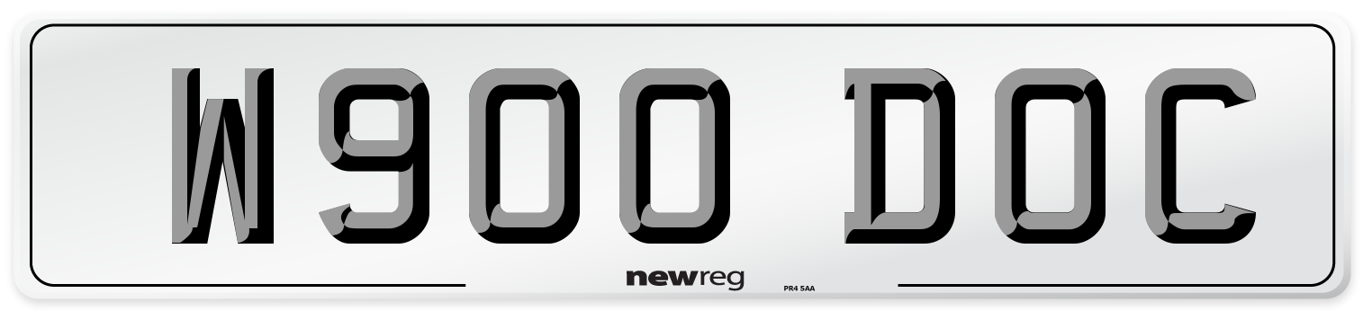 W900 DOC Front Number Plate