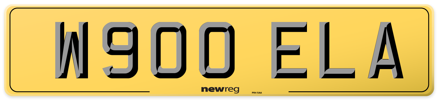 W900 ELA Rear Number Plate