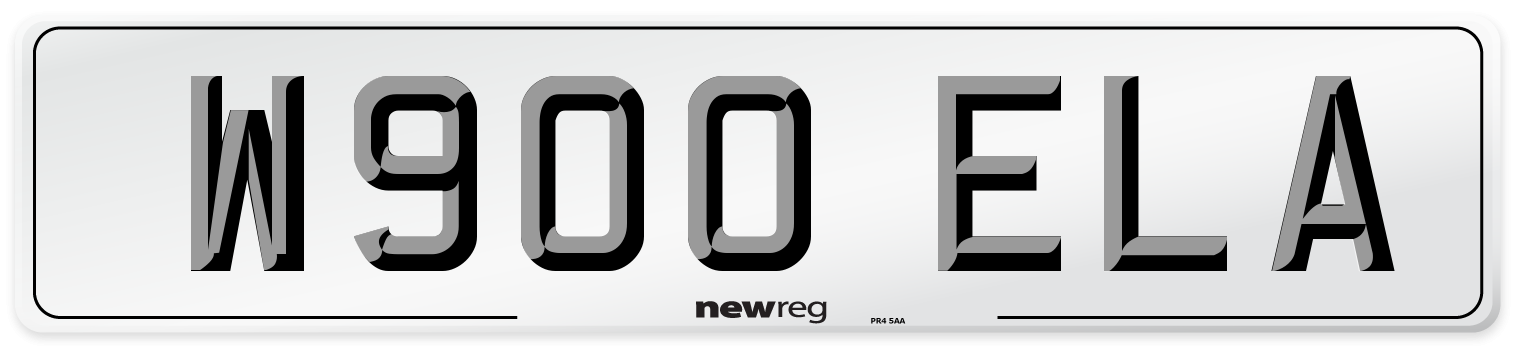 W900 ELA Front Number Plate