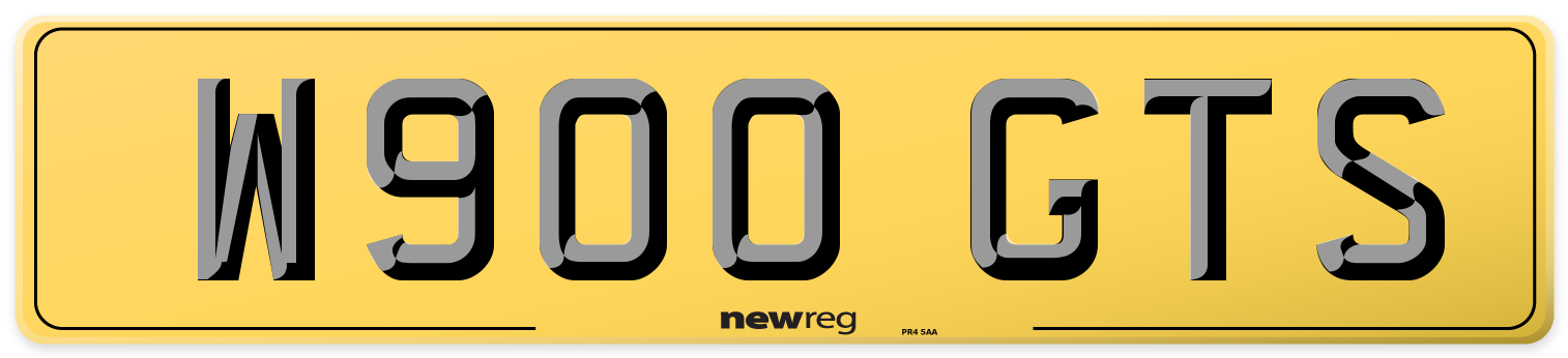 W900 GTS Rear Number Plate