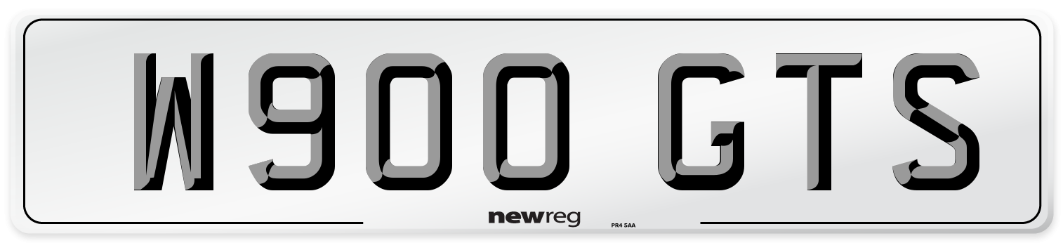 W900 GTS Front Number Plate