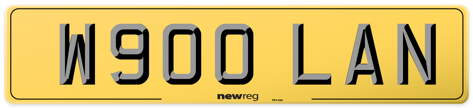 W900 LAN Rear Number Plate
