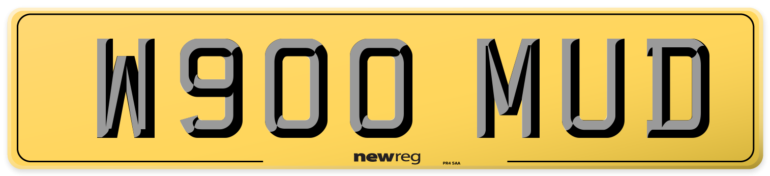 W900 MUD Rear Number Plate