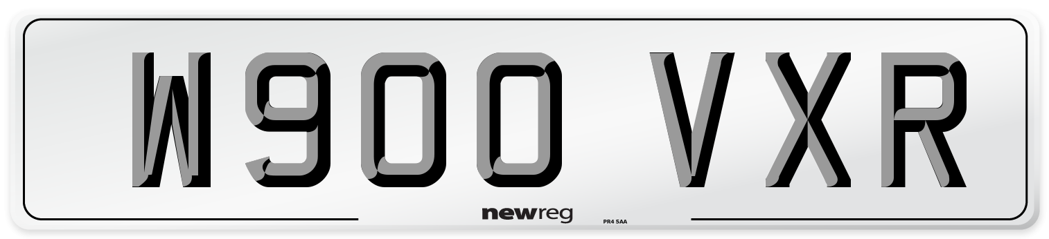 W900 VXR Front Number Plate