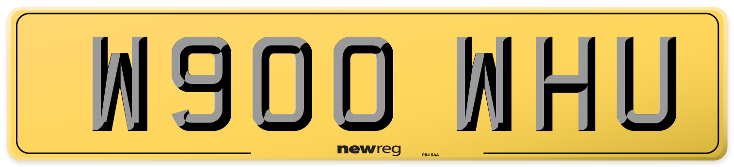 W900 WHU Rear Number Plate