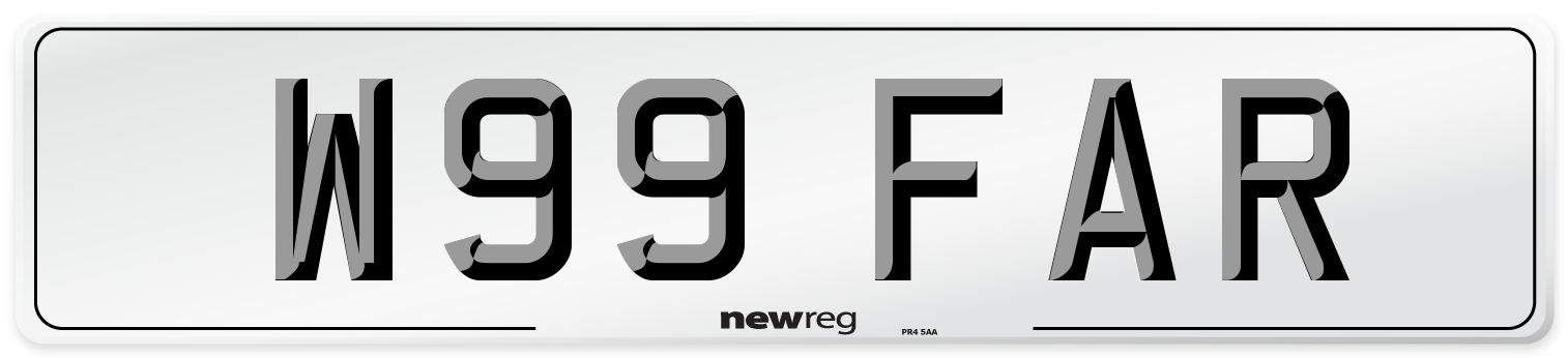 W99 FAR Front Number Plate