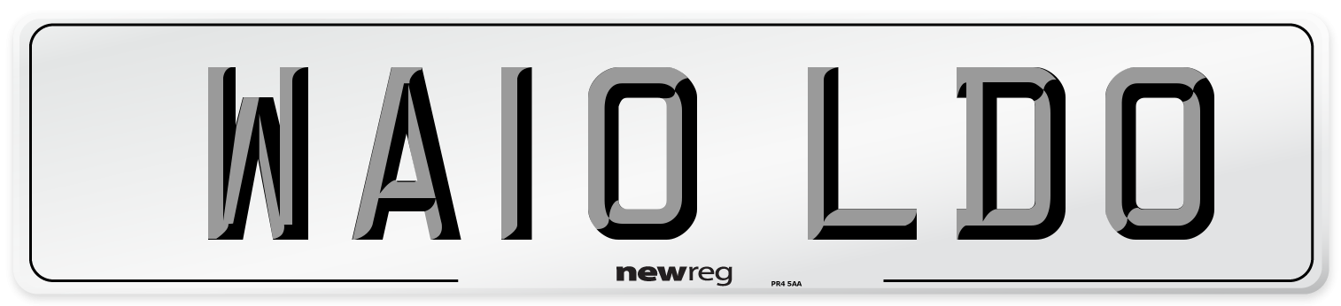 WA10 LDO Front Number Plate