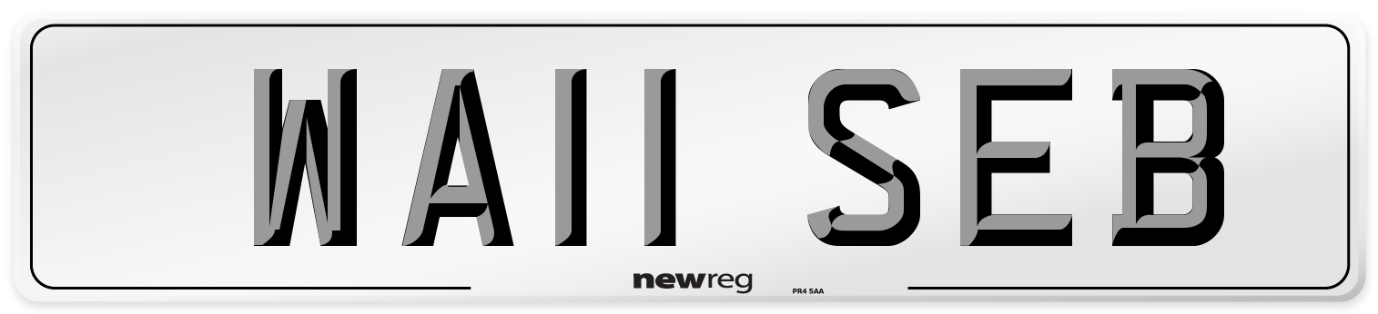 WA11 SEB Front Number Plate