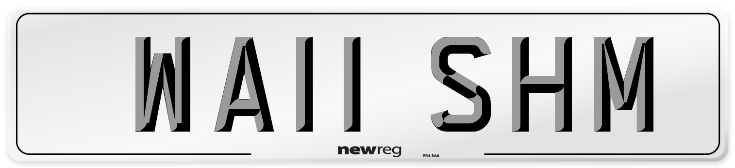 WA11 SHM Front Number Plate