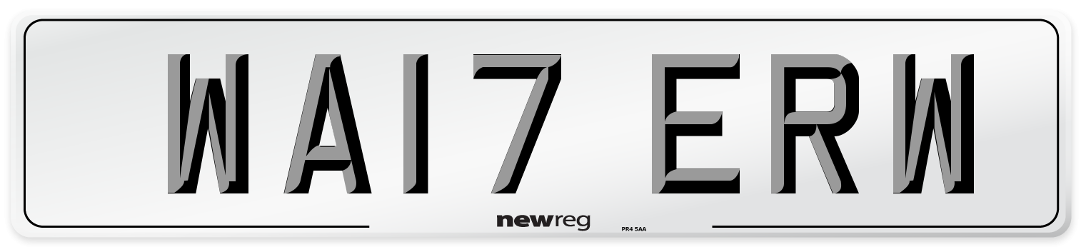 WA17 ERW Front Number Plate