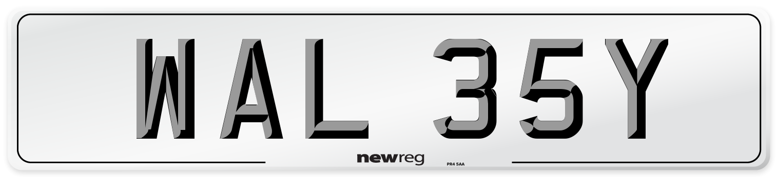 WAL 35Y Front Number Plate