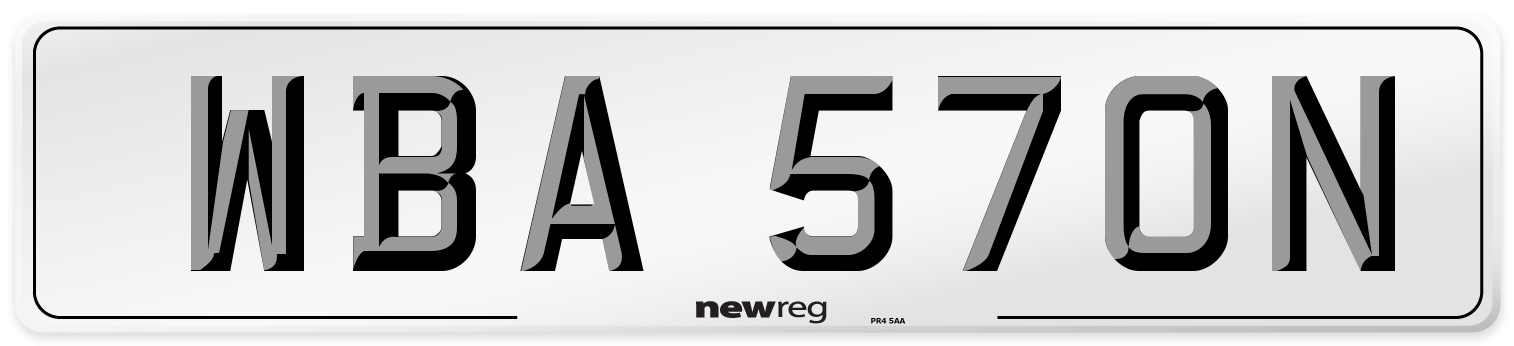 WBA 570N Front Number Plate