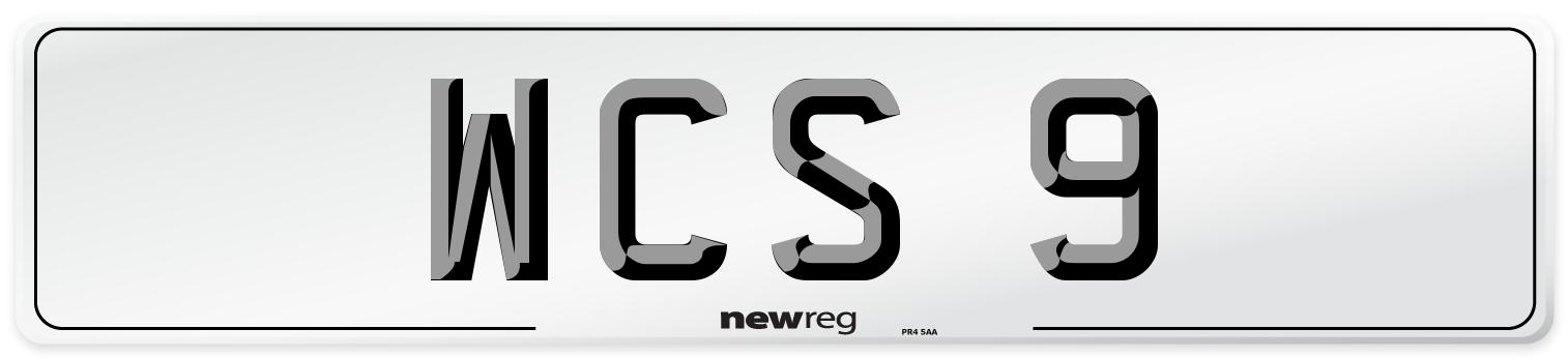 WCS 9 Front Number Plate