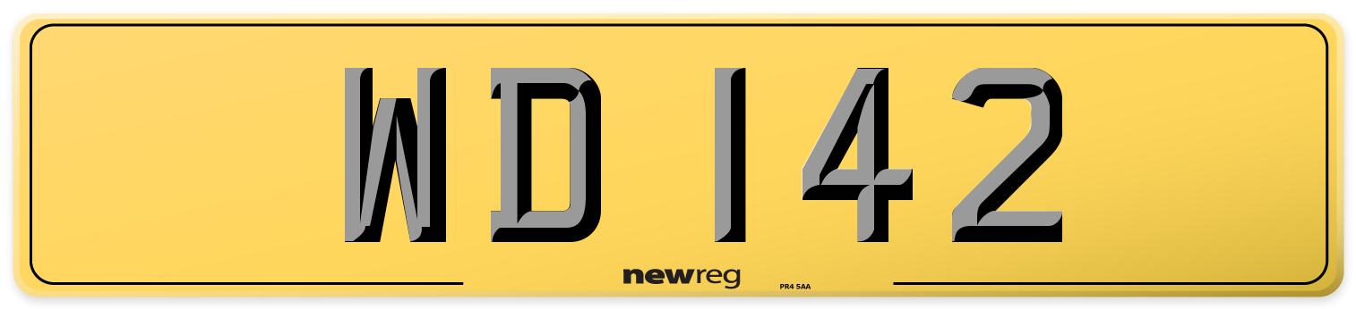 WD 142 Rear Number Plate