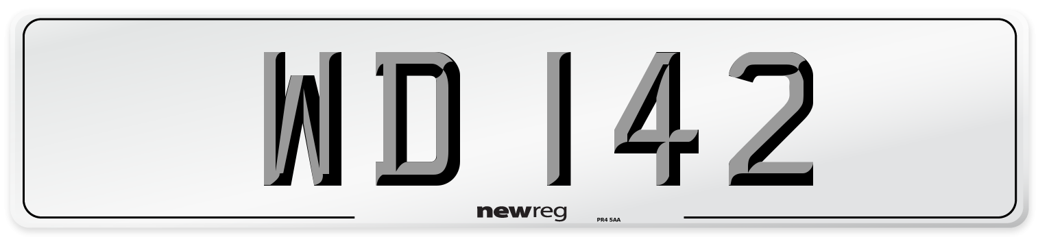 WD 142 Front Number Plate
